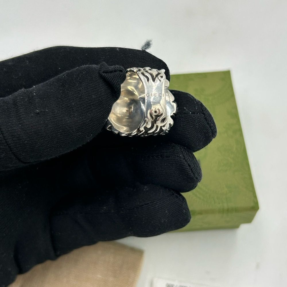 Men's Gucci iconic Lionhead ring size 10 made in Italy - Picture 5 of 8